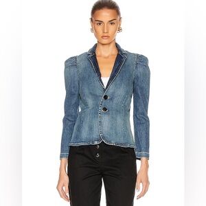 Nili Lotan - Rowan denim puff sleeve Fitted Jacket